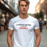 T-Shirt Blanc La Roche-sur-Yon c'est la vraie capitale Pour homme-2