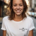 T-Shirt Blanc La Roche-sur-Yon de coeur Pour femme-2