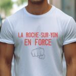 T-Shirt Blanc La Roche-sur-Yon en force Pour homme-2