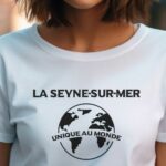 T-Shirt Blanc La Seyne-sur-Mer unique au monde Pour femme-1