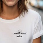 T-Shirt Blanc Le Blanc-Mesnil de coeur Pour femme-1
