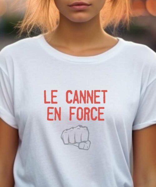 T-Shirt Blanc Le Cannet en force Pour femme-2