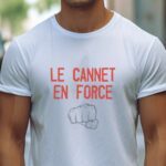 T-Shirt Blanc Le Cannet en force Pour homme-2