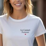 T-Shirt Blanc Le Cannet forever Pour femme-2