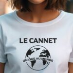 T-Shirt Blanc Le Cannet unique au monde Pour femme-1