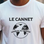 T-Shirt Blanc Le Cannet unique au monde Pour homme-2