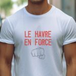 T-Shirt Blanc Le Havre en force Pour homme-2