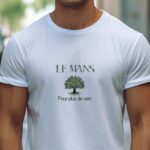 T-Shirt Blanc Le Mans pour plus de vert Pour homme-1