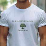 T-Shirt Blanc Les Sables-d'Olonne pour plus de vert Pour homme-1