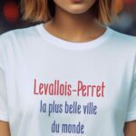 T-Shirt Blanc Levallois-Perret la plus belle ville du monde Pour femme-1