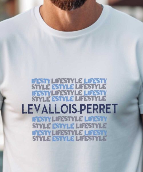T-Shirt Blanc Levallois-Perret lifestyle Pour homme-1