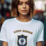 T-Shirt Blanc Livry-Gargan blason Pour femme-1