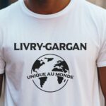 T-Shirt Blanc Livry-Gargan unique au monde Pour homme-2