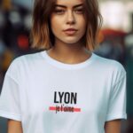 T-Shirt Blanc Lyon je t'aime Pour femme-1