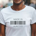 T-Shirt Blanc Made in Ajaccio Pour femme-1