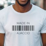 T-Shirt Blanc Made in Ajaccio Pour homme-1