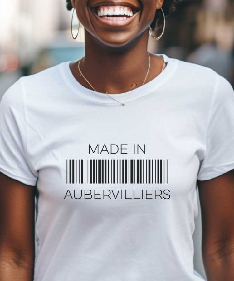 T-Shirt Blanc Made in Aubervilliers Pour femme-1