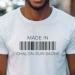 T-Shirt Blanc Made in Chalon-sur-Saône Pour homme-1
