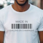 T-Shirt Blanc Made in Châlons-en-Champagne Pour homme-1