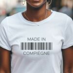 T-Shirt Blanc Made in Compiègne Pour femme-1