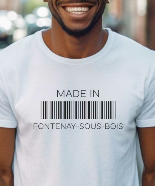 T-Shirt Blanc Made in Fontenay-sous-Bois Pour homme-1