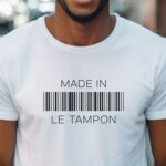 T-Shirt Blanc Made in Le Tampon Pour homme-1