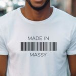 T-Shirt Blanc Made in Massy Pour homme-1