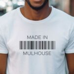 T-Shirt Blanc Made in Mulhouse Pour homme-1