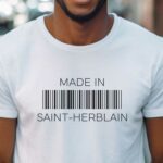 T-Shirt Blanc Made in Saint-Herblain Pour homme-1