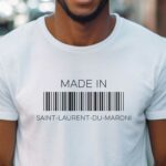 T-Shirt Blanc Made in Saint-Laurent-du-Maroni Pour homme-1