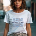 T-Shirt Blanc Maisons-Alfort lifestyle Pour femme-2