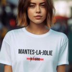 T-Shirt Blanc Mantes-la-Jolie je t'aime Pour femme-1