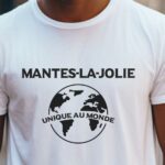 T-Shirt Blanc Mantes-la-Jolie unique au monde Pour homme-2