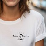 T-Shirt Blanc Marcq-en-Barœul de coeur Pour femme-1