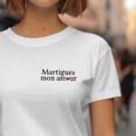 T-Shirt Blanc Martigues mon amour Pour femme-1