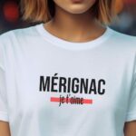 T-Shirt Blanc Mérignac je t'aime Pour femme-2