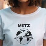 T-Shirt Blanc Metz unique au monde Pour femme-1