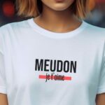 T-Shirt Blanc Meudon je t'aime Pour femme-2