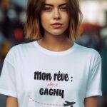 T-Shirt Blanc Mon rêve aller à Gagny Pour femme-1