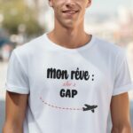 T-Shirt Blanc Mon rêve aller à Gap Pour homme-2