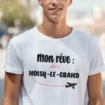 T-Shirt Blanc Mon rêve aller à Noisy-le-Grand Pour homme-2