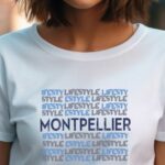 T-Shirt Blanc Montpellier lifestyle Pour femme-1