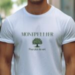 T-Shirt Blanc Montpellier pour plus de vert Pour homme-1