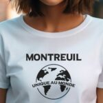 T-Shirt Blanc Montreuil unique au monde Pour femme-1