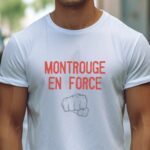 T-Shirt Blanc Montrouge en force Pour homme-2