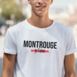 T-Shirt Blanc Montrouge je t'aime Pour homme-2