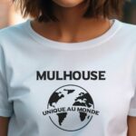 T-Shirt Blanc Mulhouse unique au monde Pour femme-1