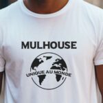T-Shirt Blanc Mulhouse unique au monde Pour homme-2