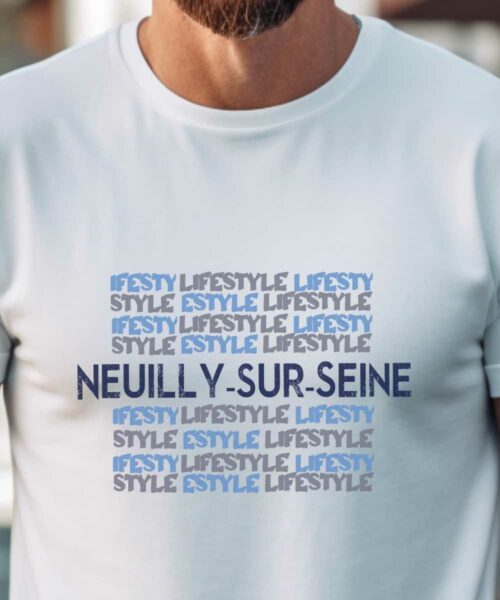 T-Shirt Blanc Neuilly-sur-Seine lifestyle Pour homme-1