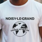 T-Shirt Blanc Noisy-le-Grand unique au monde Pour homme-2